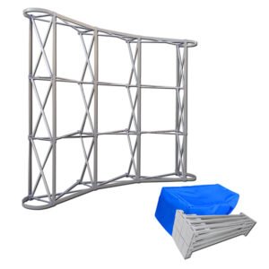 pop up backing curvo aluminio